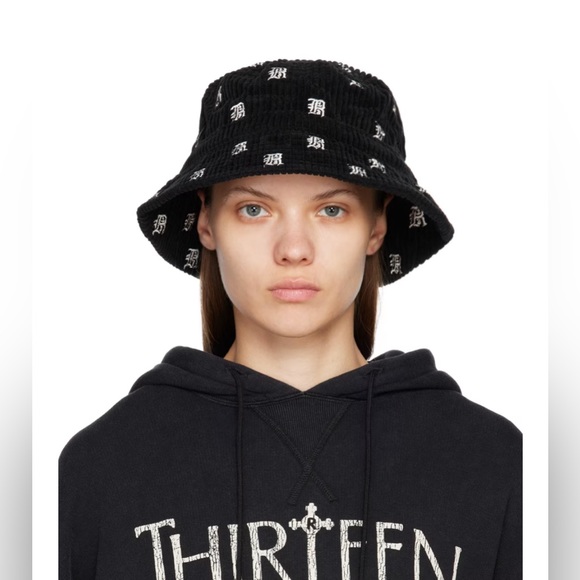 R13 Accessories - R13 black unisex bucket hat